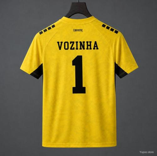 Cape Verde 2026 World Cup  Yellow Goalkeeper Vozinha Jersey S-4XL
