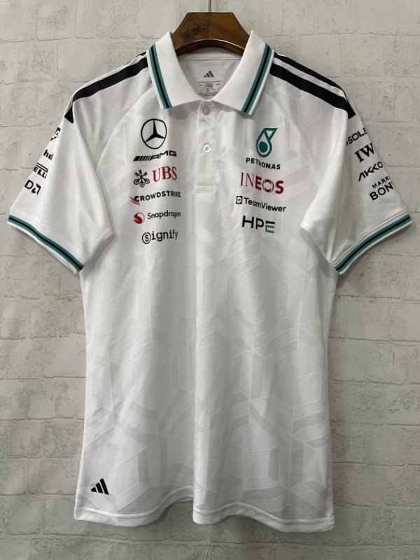 Mercedes 2026White F1 polo S-5XL