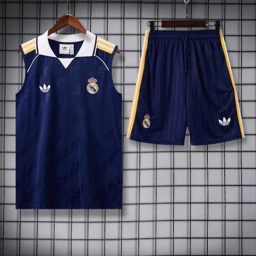 Real Madrid  2026/27 Dark Blue Vest  Suit Size S-2XL