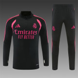Real Madrid 2026/27  Black And Rose training Suit  half zip Size S-2XL