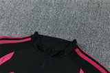 Real Madrid 2026/27  Black And Rose training Suit  half zip Size S-2XL