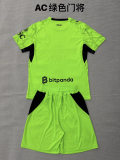 AC Milan 2026/27 Green  Goalkeeper  Kids kit  Size16-28