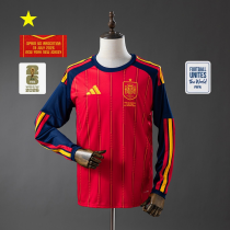 Spain 2026 World Cup Home Final Game Long sleeve soccer jersey S-4XL Spain 2026 World Cup Home Final Game Long sleeve soccer jersey S-4XL