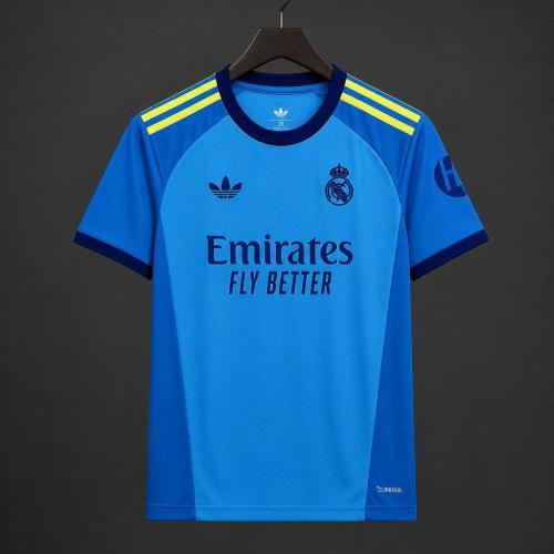 Mens Real Madrid 2026/27 Blue Goalkeeper Jersey S-2XL