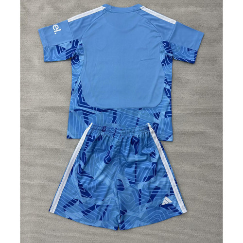 kids kit Arsenal 2026/27 Lake Blue Goalkeeper soccer jersey size 16-28