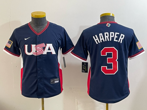 26 World Cup American Team Children's Clothing MLB Jersey XS-XL