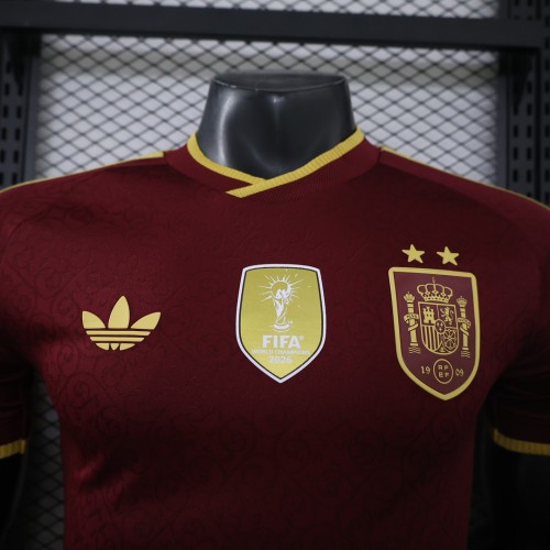 Spain 2026 World Cup Third away Player version Jersey S-2XL（Two stars）