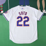 MLB 2025 New York Mets White Jersey SOTO #22 S-3XL