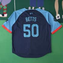 MLB 2025 LosAngeles Dodgers Navy Blue Jersey BETTS #50 S-3XL