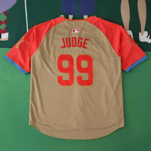 MLB 2025 Cleveland Indians Golden Jersey JUDGE #99 S-3XL