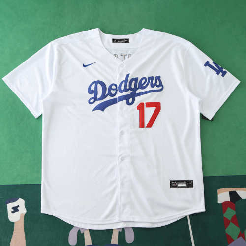 MLB LosAngeles Dodgers White Jersey OHTANI #17 S-3XL
