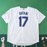 MLB LosAngeles Dodgers White Jersey OHTANI #17 S-3XL