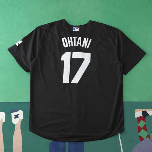 MLB LosAngeles Dodgers Black Jersey OHTANI #17 S-3XL