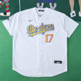 MLB 2025 LosAngeles Dodgers White Jersey OHTANI #17 S-3XL