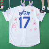 MLB LosAngeles Dodgers White Jersey Flower Edition OHTANI #17 S-3XL