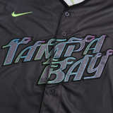 MLB Tampa Bay Devil Rays Black Jersey DIAZ #2 S-3XL