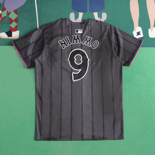 MLB New York Mets Dark Gray Jersey NIMMO #9 S-3XL