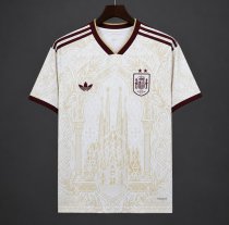 2026 Spain White Gold Literature Graphic Special Jersey S-4XL Two-Stars