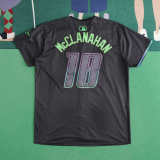 MLB Tampa Bay Devil Rays Black Jersey McCLANAHAN #18 S-3XL