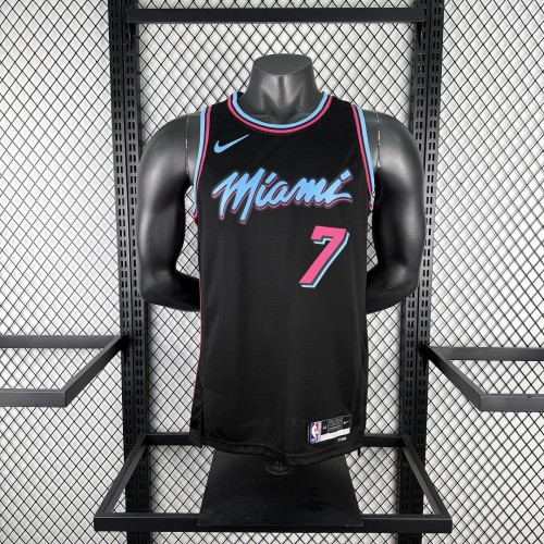 Miami Heat Crew Neck Black NBA Jersey No. 7  ANTETOKOUNMPO