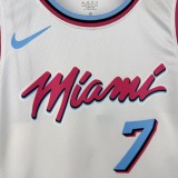 Miami Heat Crew Neck White NBA Jersey No. 7  ANTETOKOUNMPO