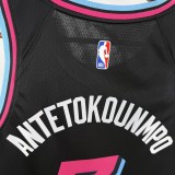 Miami Heat Crew Neck Black NBA Jersey No. 7  ANTETOKOUNMPO