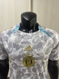 2026 BAPE X ADIDAS - Gray and White Player Version jersey size S-2XL