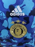 2026 BAPE X ADIDAS - Blue and Red Player Version jersey size S-2XL