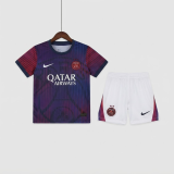 Two Stars  PSG Paris 2026/27 Purple and Red Training Kids Kit Size 16-28