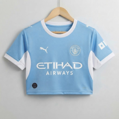 Women's Crop Top  2026/27 Manchester City Home Jersey S-2XL