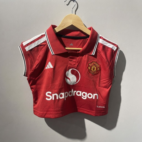 Women's Crop Top  2026/27 Manchester United Home Jersey S-2XL