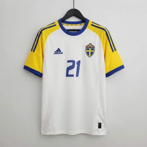 Retro 2002 Sweden Away Jersey Size S-2XL