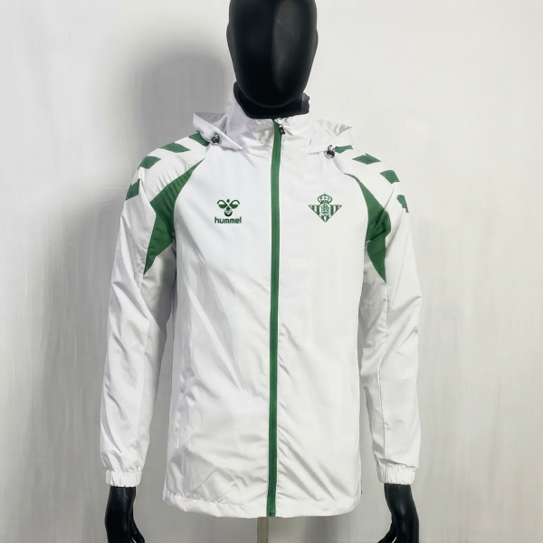 Real Betis 2026/27 White Windbreaker Size S-2XL