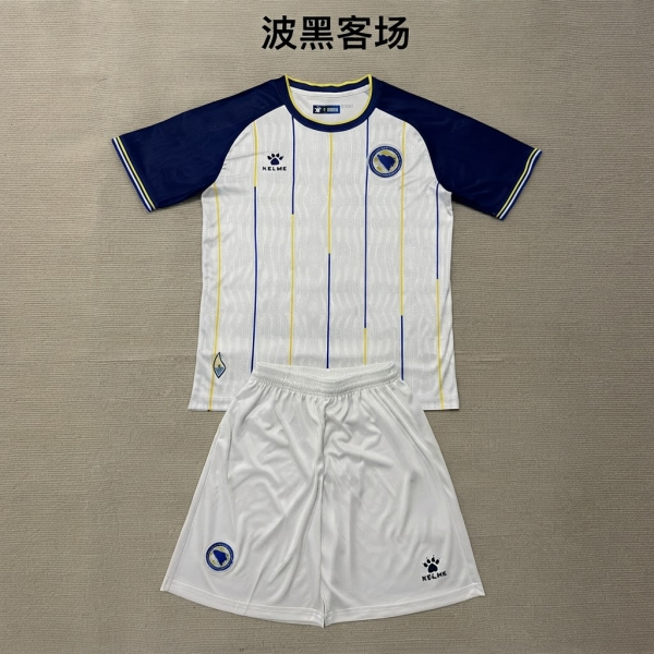 Kid Kit Bosnia and Herzegovina 2026 World Cup Away Soccer Jersey Size 16-28