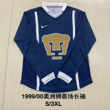 Retro Pumas 1999-00 Away Long Sleeve Soccer Jersey Size S-2XL