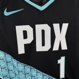 2026 season Trail Blazers Black CityEdition No. 1 MORANT  NBA Jersey