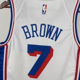 2026 Philadelphia 76ers  Statement Edition White NBA Jersey NO 7 BROWN