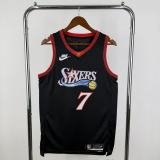 2026 Philadelphia 76ers  Retro Black  NBA Jersey NO 7 BROWN