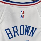 2026 Philadelphia 76ers  Statement Edition White NBA Jersey NO 7 BROWN