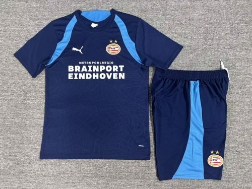 Kids Kit PSV Eindhoven 2026/27 Dark  Blue Training Soccer Jersey Size 16-28