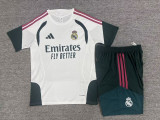 Real Madrid 2026/27 White And Green Training  Kids kit Jerseys SIZE 16-28