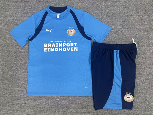 Kids Kit PSV Eindhoven 2026/27  Blue Training Soccer Jersey Size 16-28