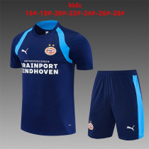 Kids Kit PSV Eindhoven 2026/27 Dark  Blue Training Soccer Jersey Size 16-28