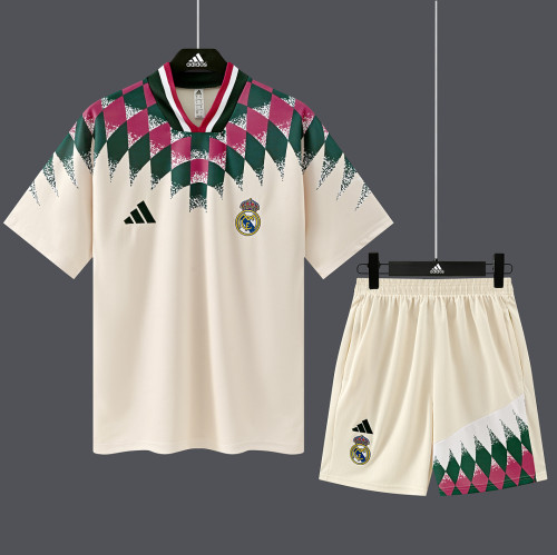Real Madrid 2026/27 Off‑white Retro Model Training suit size S-2XL