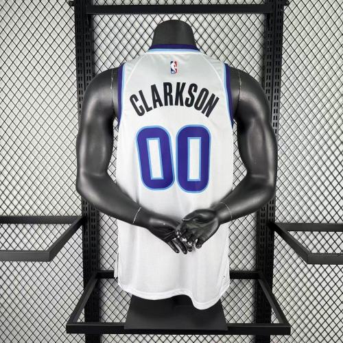 2026 Utah Jazz White NBA Jersey No. 00  CLARKSON