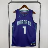 Season 2026 Charlotte Hornets Purple NBA Jersey No. 1  BALL