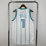 Season 2026 Charlotte Hornets White NBA Jersey No. 1  BALL
