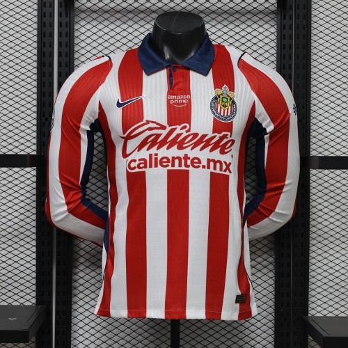 Chivas de Guadalajara 2026/27 Home Player Version Long Sleeve Jersey S-2XL