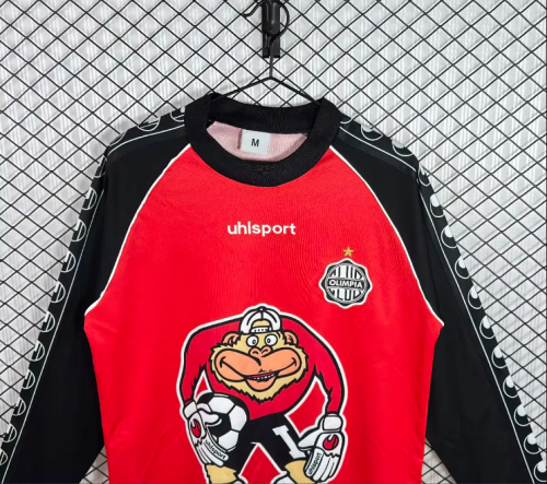Club Olimpia Asunción  2002 Red Goalkeeper Long Sleeve Soccer jersey Size S-2XL