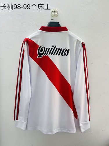 Retro  River Plate 198/99 Home Long Sleeve Jersey Size S-2XL